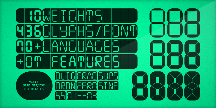 ION B U 2 Font preview